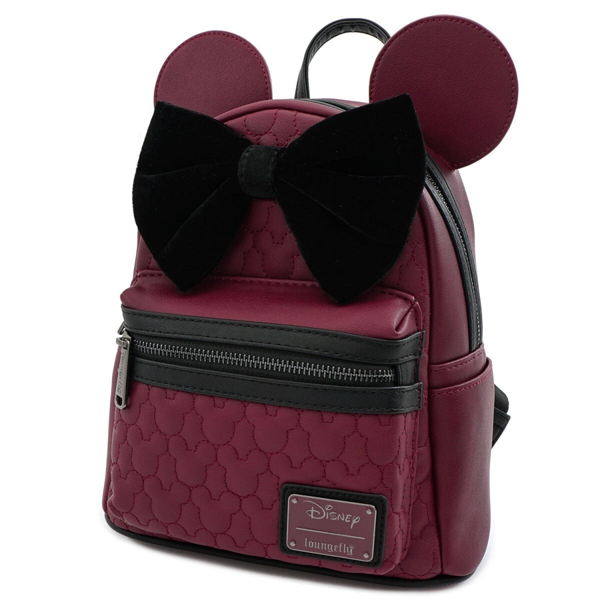 Loungefly Disney Minnie Mouse - Burgundy Quilted Mini Backpack