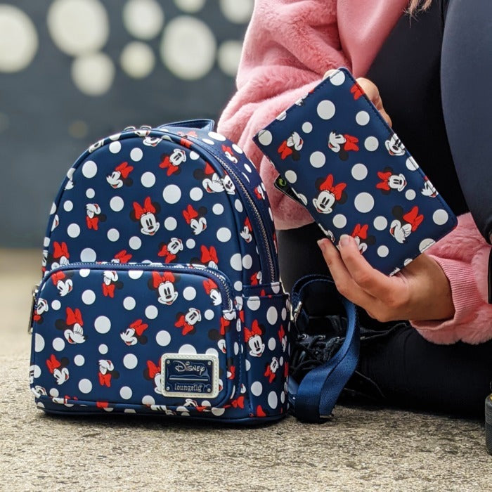 Loungefly Disney Minnie Mouse - Polka Dots Navy Mini Backpack