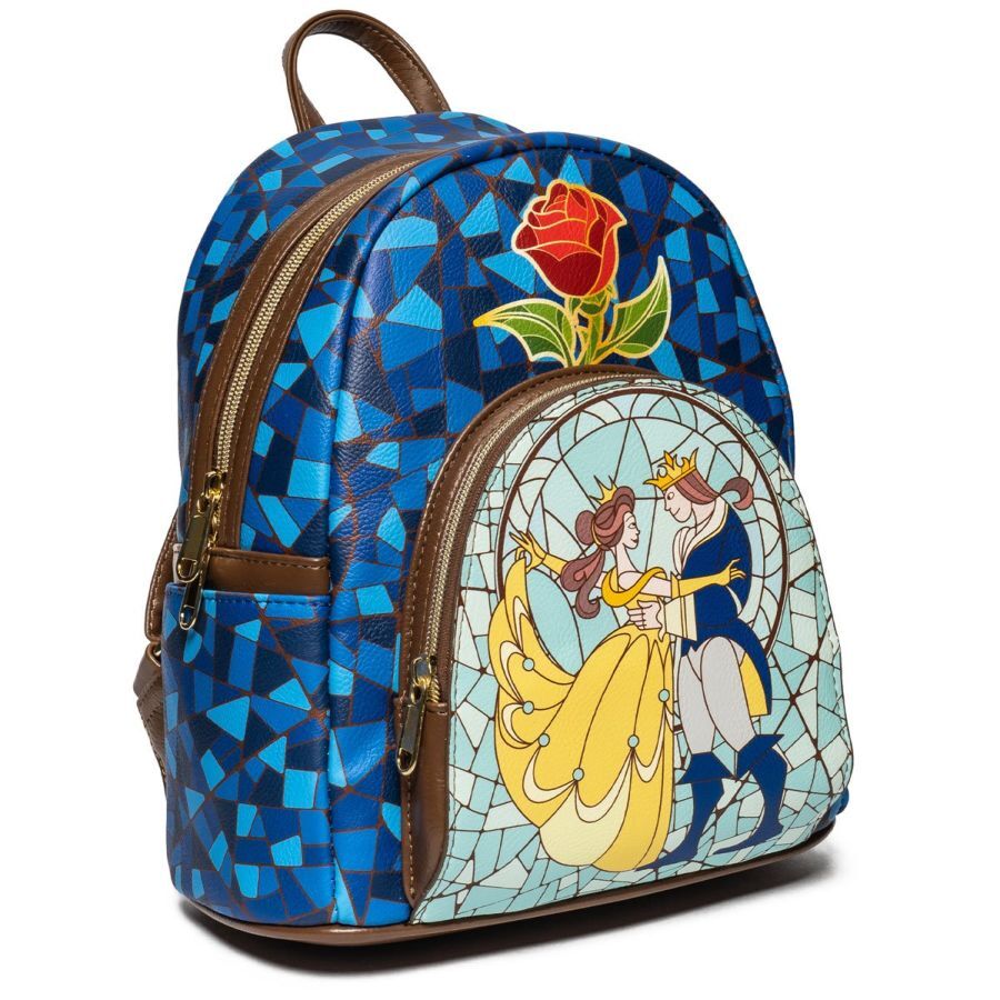 Loungefly Disney Beauty And The Beast - Stain Glass US Exclusive Mini Backpack
