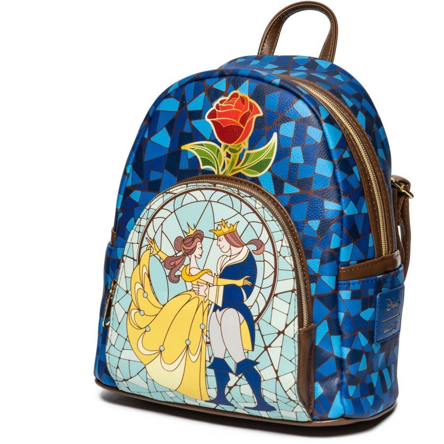 Loungefly Disney Beauty And The Beast - Stain Glass US Exclusive Mini Backpack