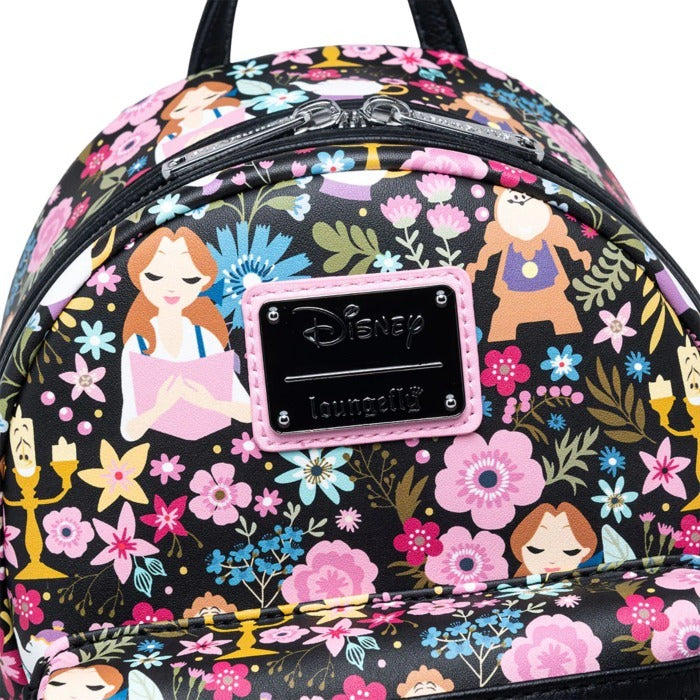 Loungefly Disney Beauty and the Beast - Belle Floral Mini Backpack