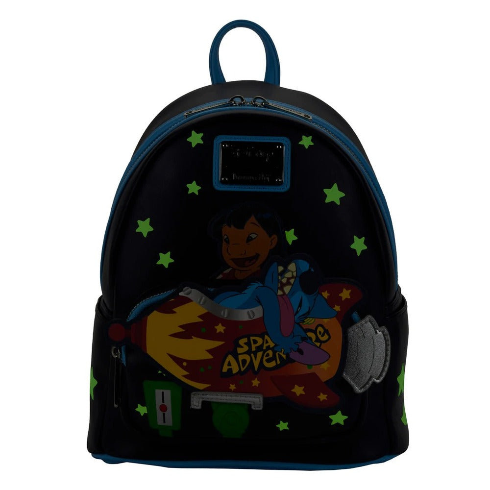 Loungefly Disney Lilo and Stitch - Space Adventure Glow Mini Backpack
