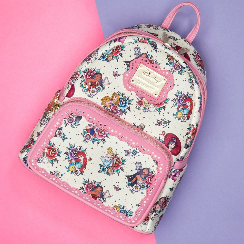 Loungefly Disney Princess - Floral Tattoo Mini Backpack