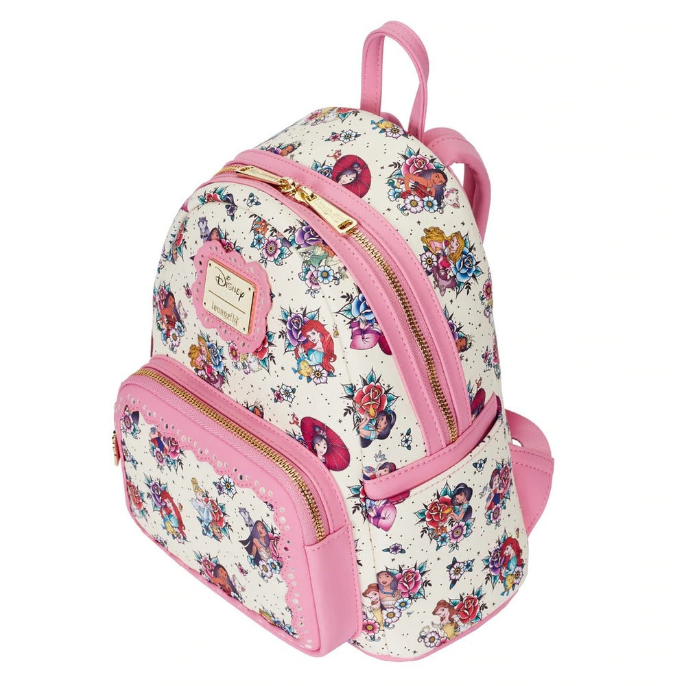 Loungefly Disney Princess - Floral Tattoo Mini Backpack