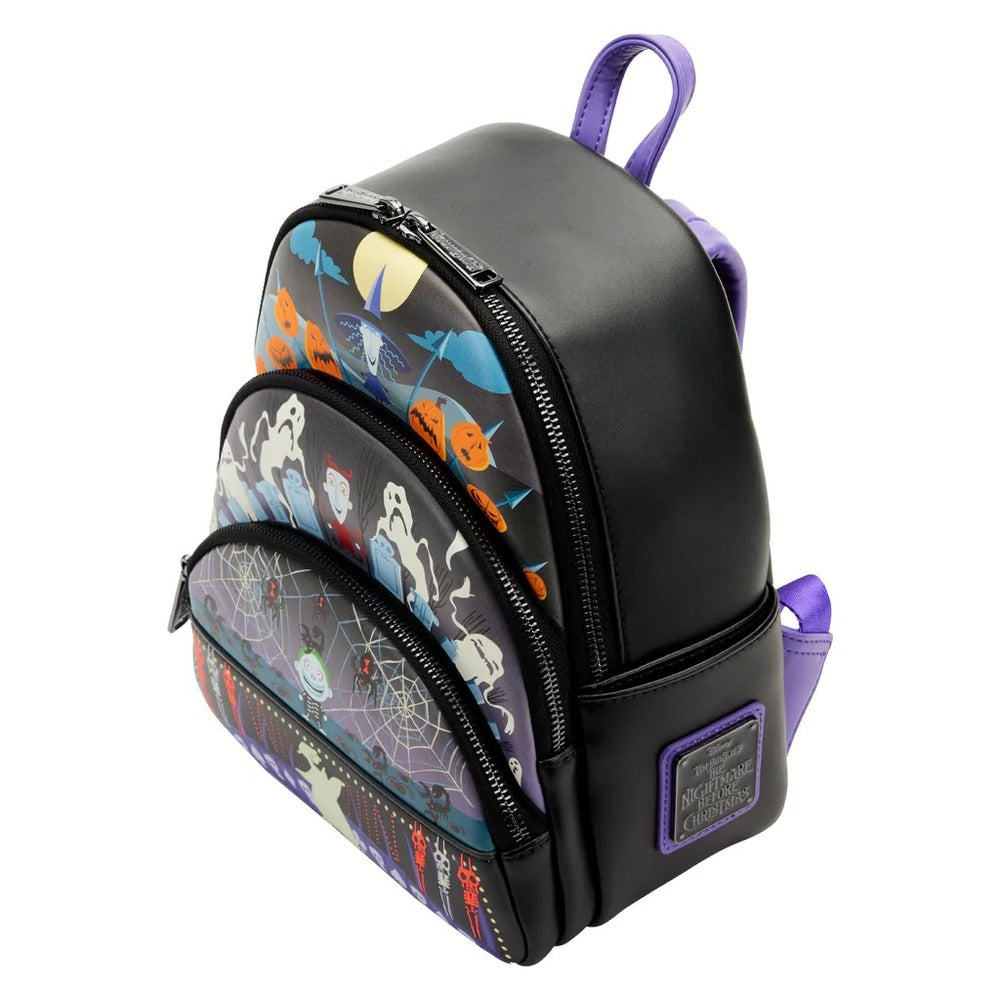 Loungefly Disney The Nightmare Before Christmas - Triple Pocket Glow Mini Backpack