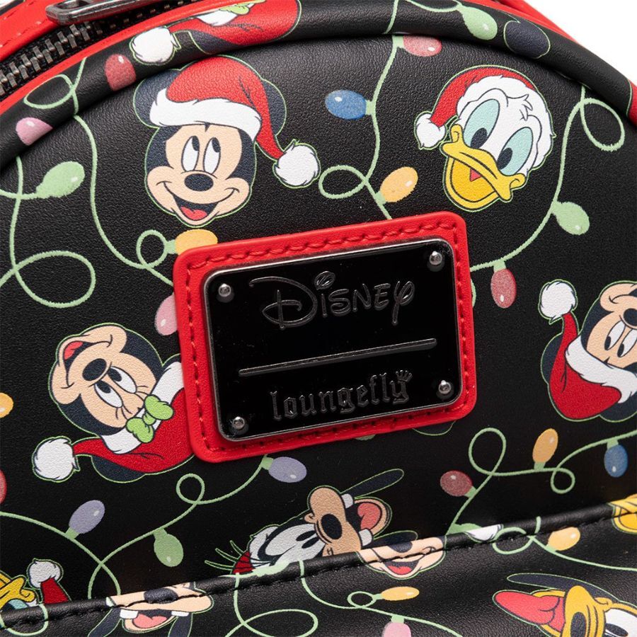 Loungefly Disney Mickey & Friends - Christmas Lights Mini Backpack
