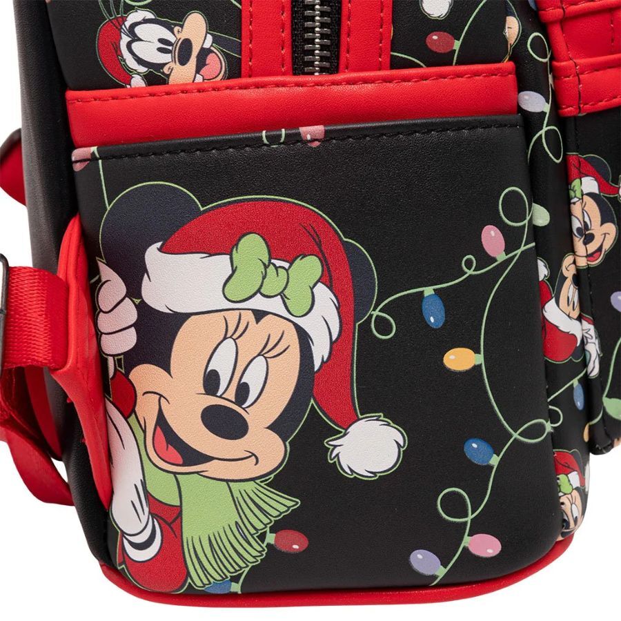 Loungefly Disney Mickey & Friends - Christmas Lights Mini Backpack
