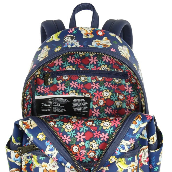 Loungefly Disney Snow White and the Seven Dwarfs - Floral Watercolor US Exclusive Mini Backpack