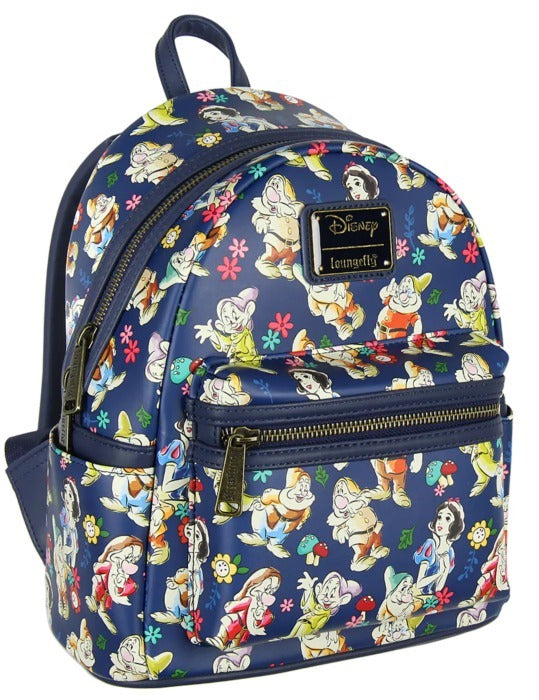 Loungefly Disney Snow White and the Seven Dwarfs - Floral Watercolor US Exclusive Mini Backpack