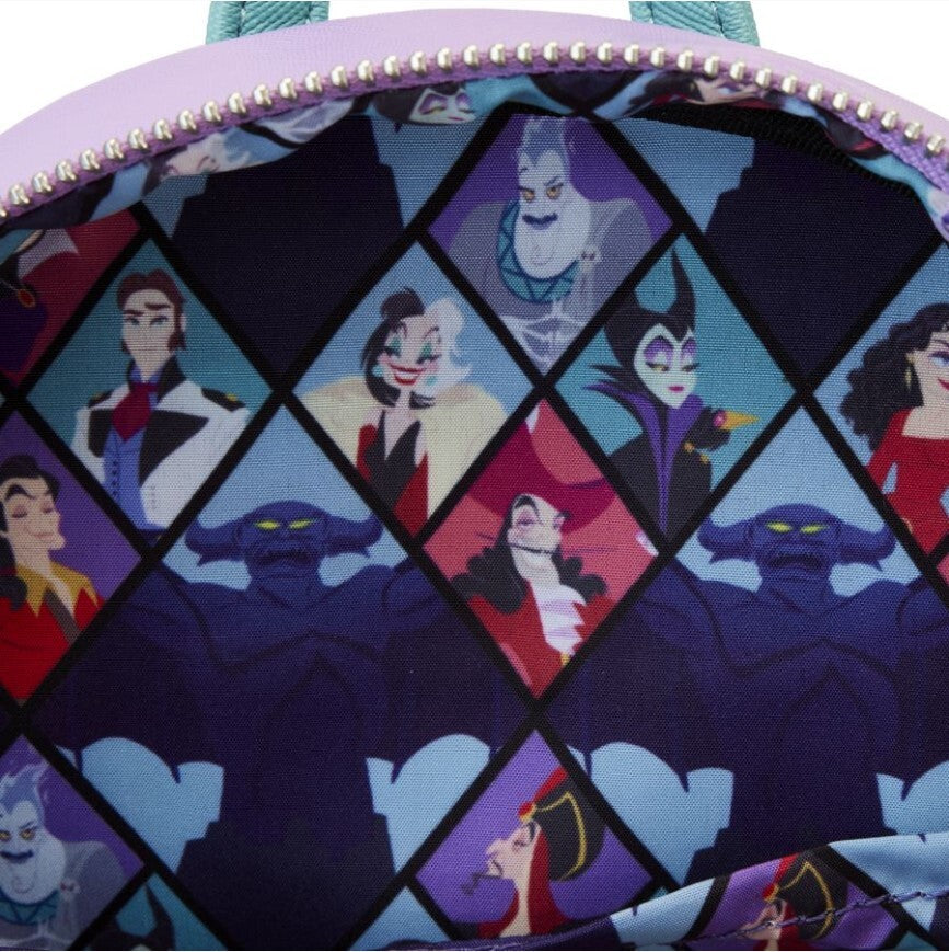 Loungefly Disney Villains - Colour Block Triple Pocket Mini Backpack