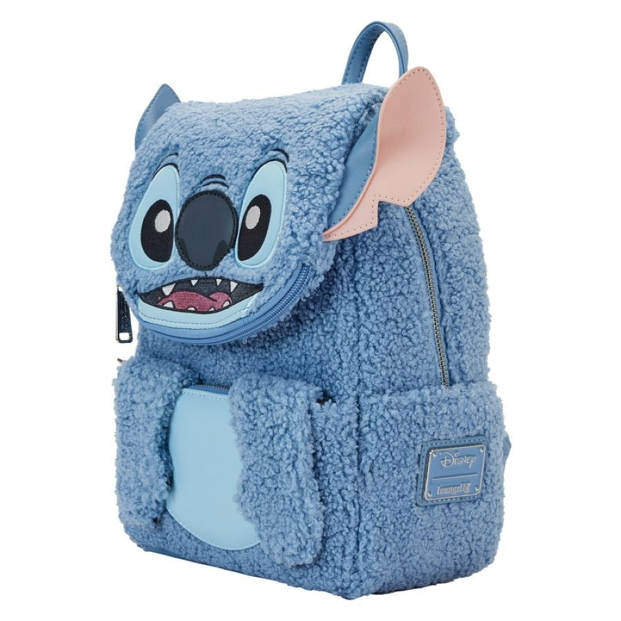 Loungefly Disney Lilo and Stitch - Stitch Plush Sherpa Cosplay Mini Backpack