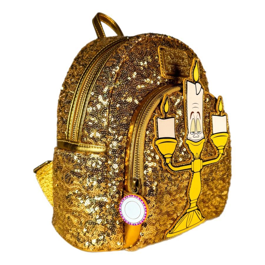 Loungefly Disney Beauty & the Beast - Lumiere Sequin Glow in the Dark US Exclusive Mini Backpack