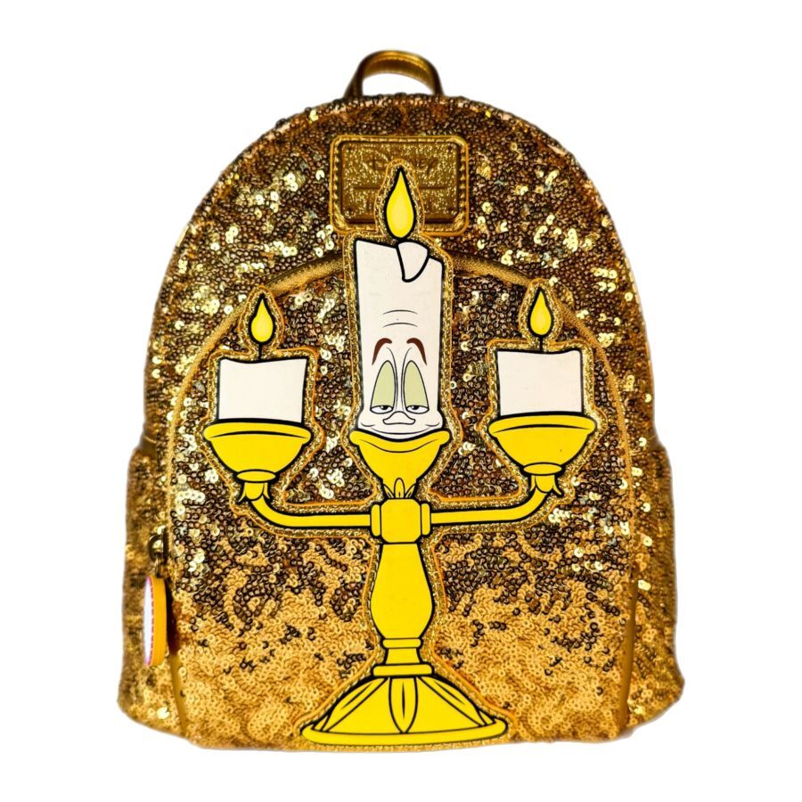Loungefly Disney Beauty & the Beast - Lumiere Sequin Glow in the Dark US Exclusive Mini Backpack