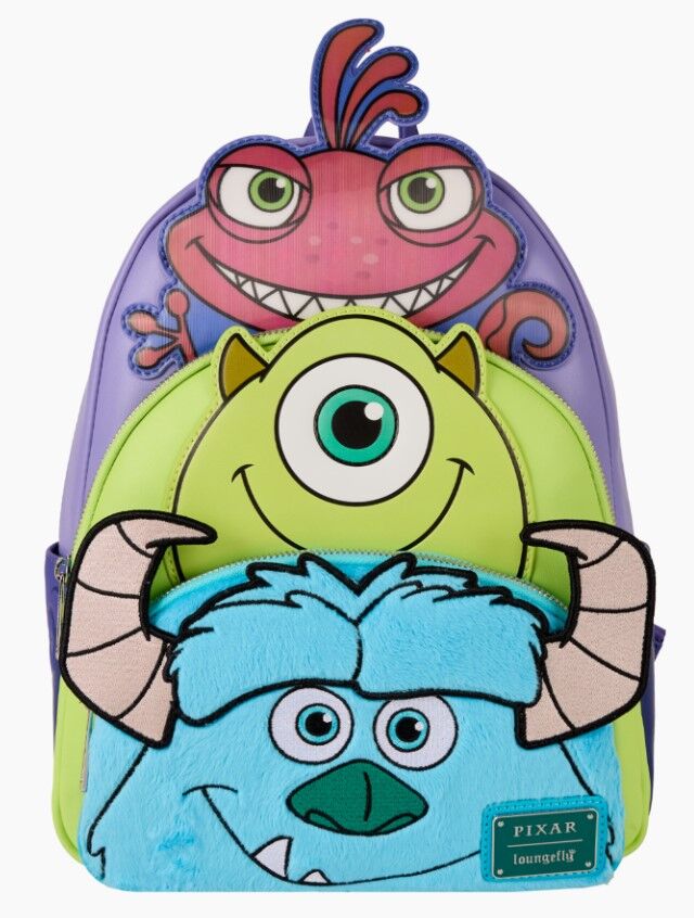 Loungefly Disney Pixar Monsters Inc. - Mike, Sulley & Randall Mini Backpack