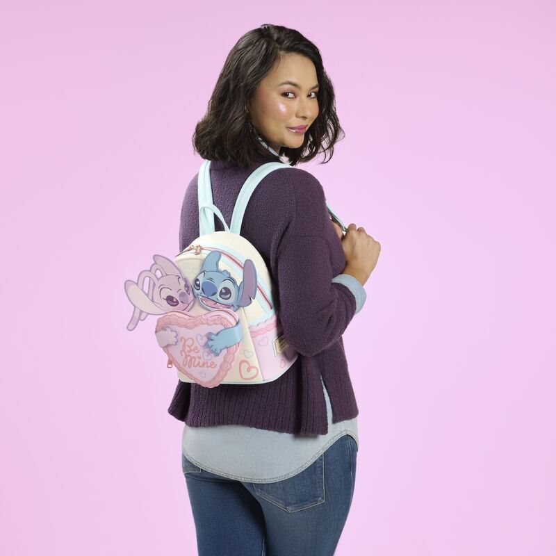 Loungefly Disney Lilo & Stitch - Stitch & Angel "Be Mine" Mini Backpack