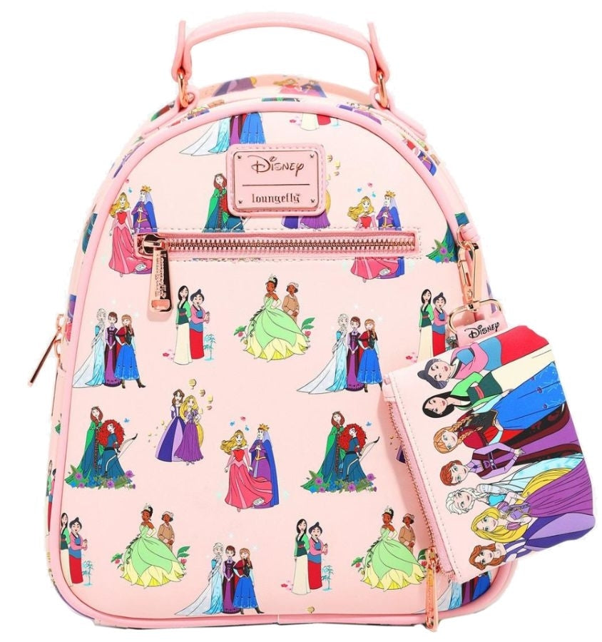 Loungefly Disney Princess - Mothers And Daughters Mini Backpack And Coin Bag Set