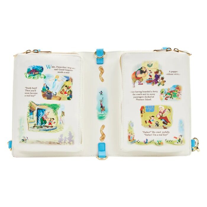 Loungefly Disney Pinocchio (1940) - Classic Book Convertible Crossbody Bag