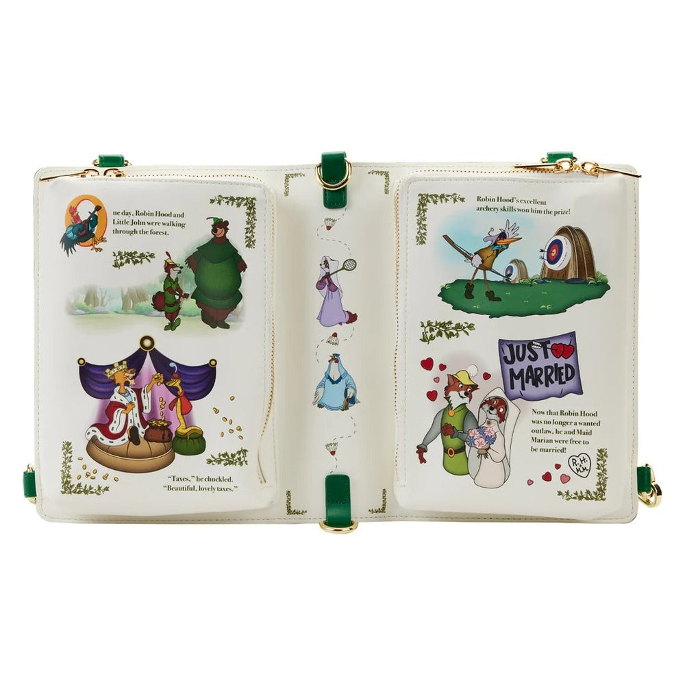 Loungefly Disney Robin Hood - Classic Book Convertible Crossbody Bag