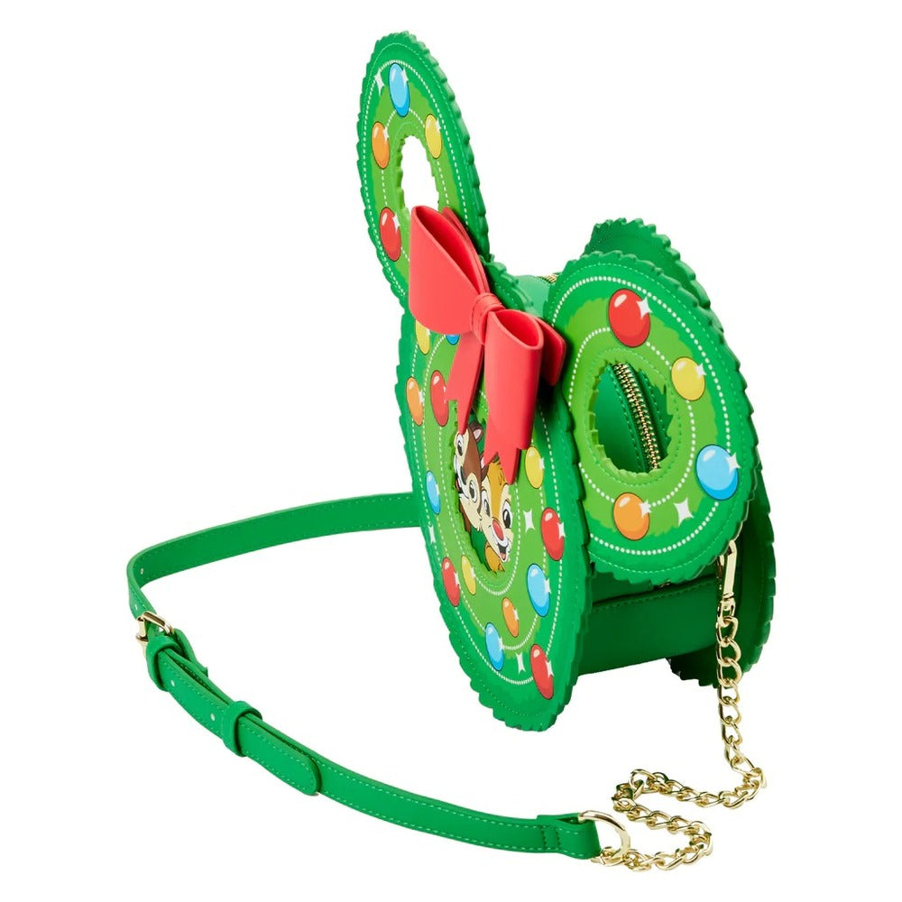 Loungefly Disney Chip 'n' Dale - Christmas Wreath Crossbody Bag