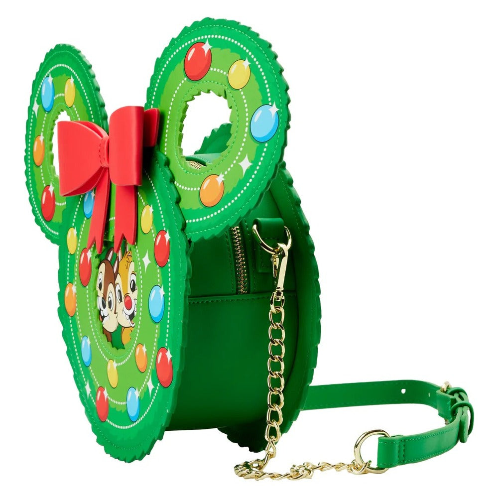 Loungefly Disney Chip 'n' Dale - Christmas Wreath Crossbody Bag