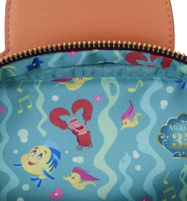 Loungefly Disney The Little Mermaid (1989) - 35th Anniversary Sebastian Crossbuddies Bag