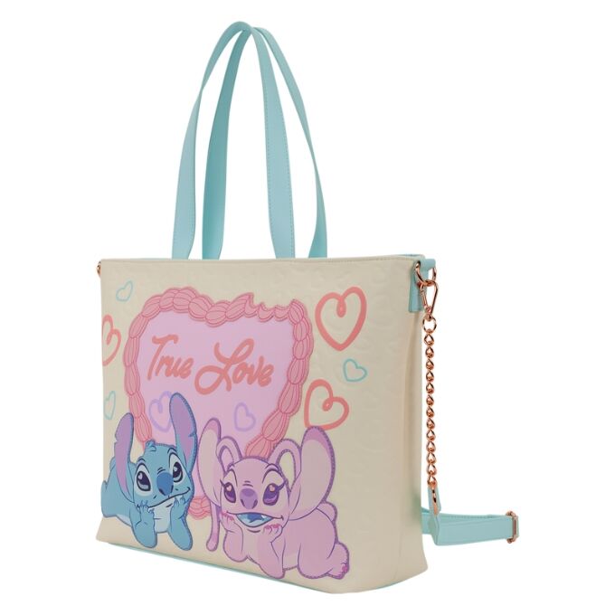 Loungefly Disney Lilo & Stitch - Stitch & Angel "True Love" Tote Crossbody Bag