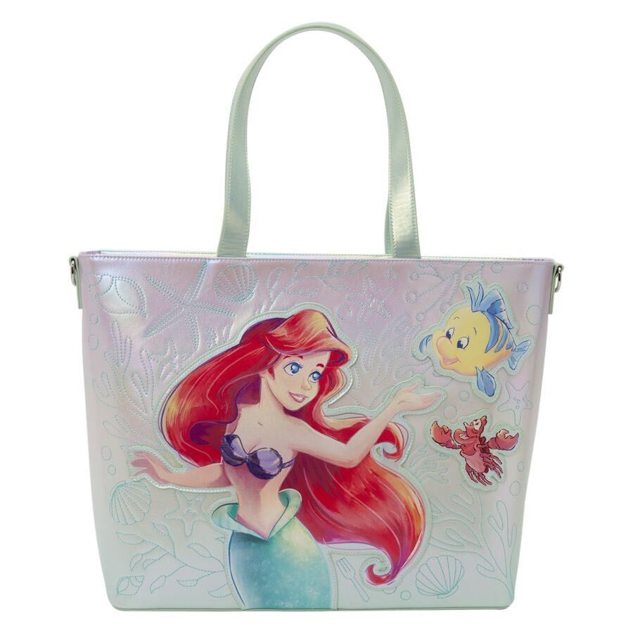Loungefly Disney The Little Mermaid - Ariel & Flounder Tote Bag with Coin Bag