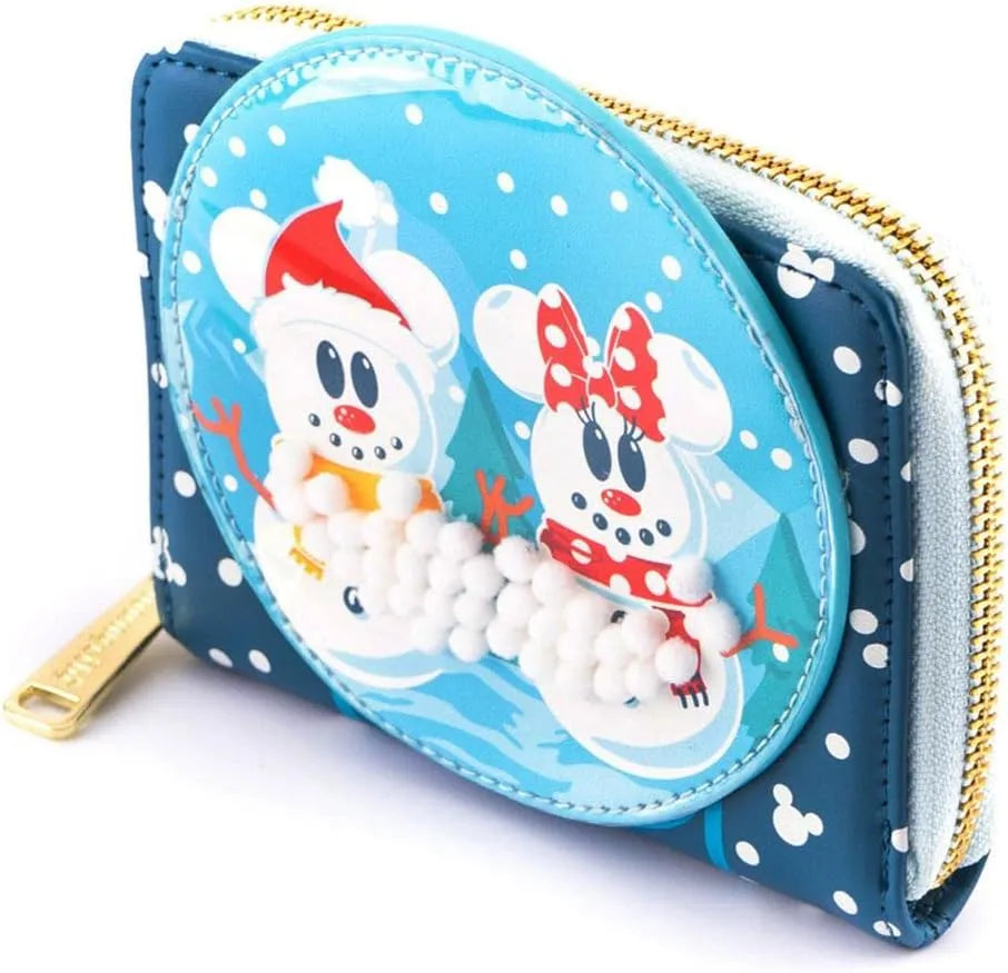 Loungefly Disney Mickey Mouse - Snowman Snow Globe Zip Around Wallet