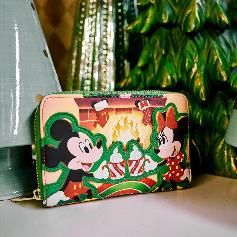 Loungefly Disney Mickey And Minnie - Christmas Fireplace Wallet