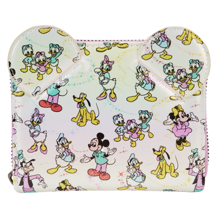 Loungefly Disney D100 - Classic All-Over Print Iridescent Zip Around Wallet