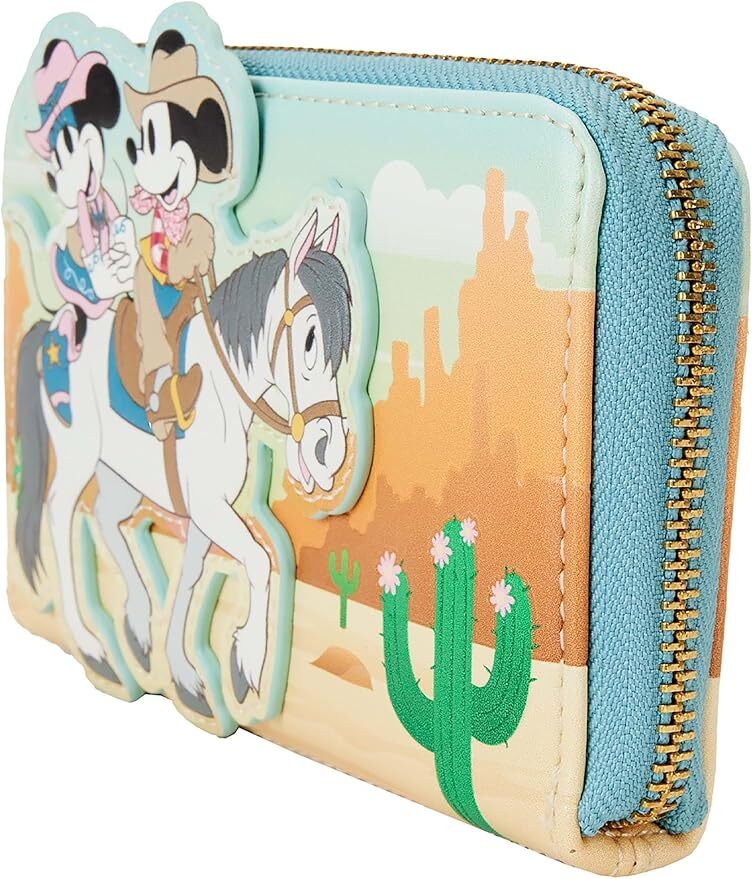 Loungefly Disney - Western Mickey & Minnie Zip Around Wallet