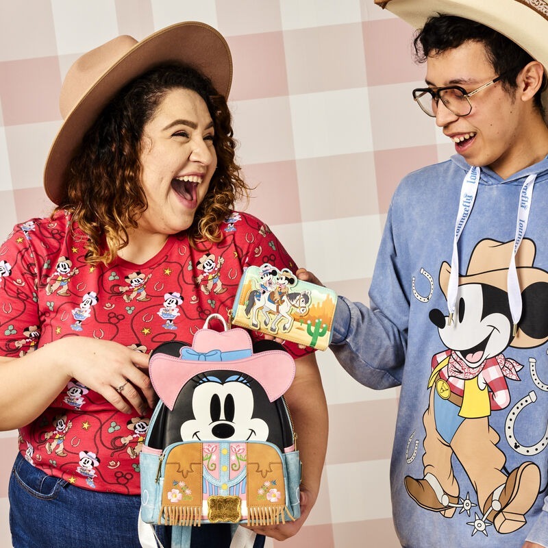 Loungefly Disney - Western Mickey & Minnie Zip Around Wallet
