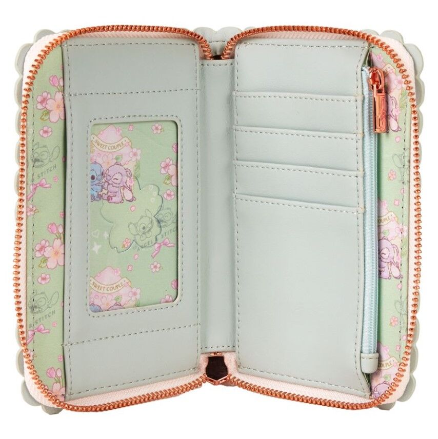 Loungefly Disney Lilo & Stitch - Cute Stitch Cherry Blossom Zip Around Wallet