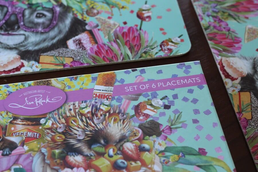 Lisa Pollock - Placemats Oz Foodie Koala (Set of 6)