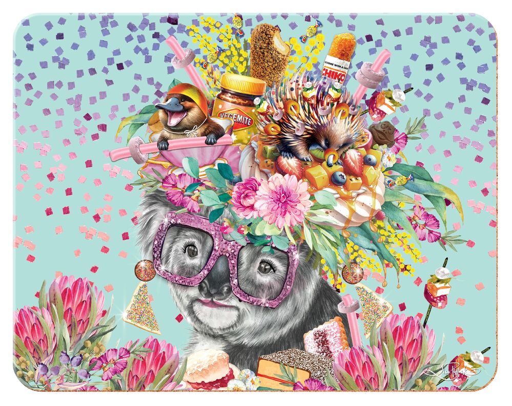 Lisa Pollock - Placemats Oz Foodie Koala (Set of 6)