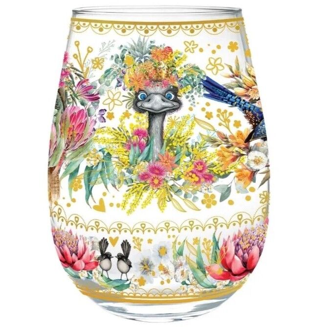 Lisa Pollock - Golden Glamour Stemless Glass Australian Natives