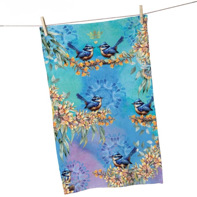 Lisa Pollock - Tea Towel Royal Wrens