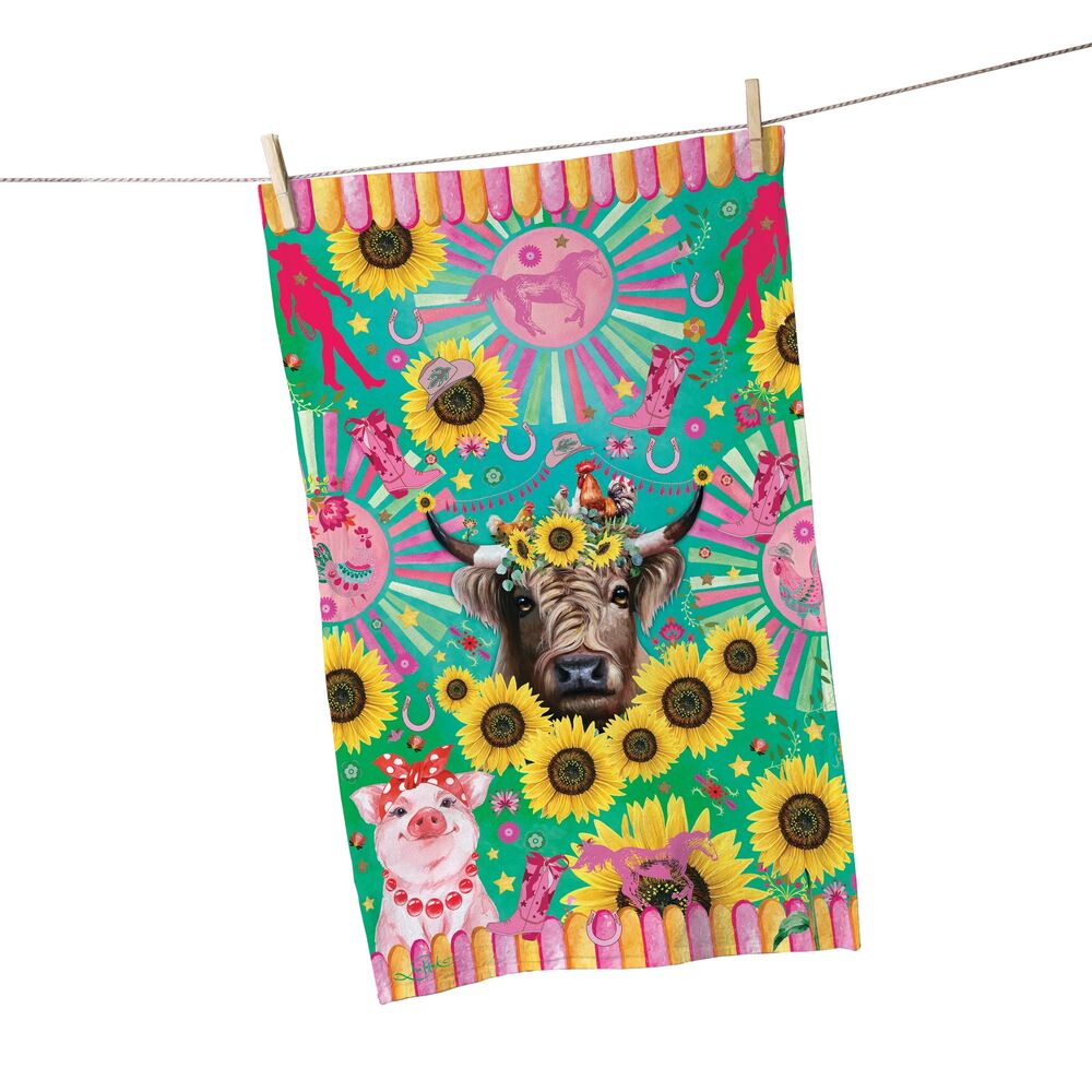 Lisa Pollock - Tea Towel Carnival Cow