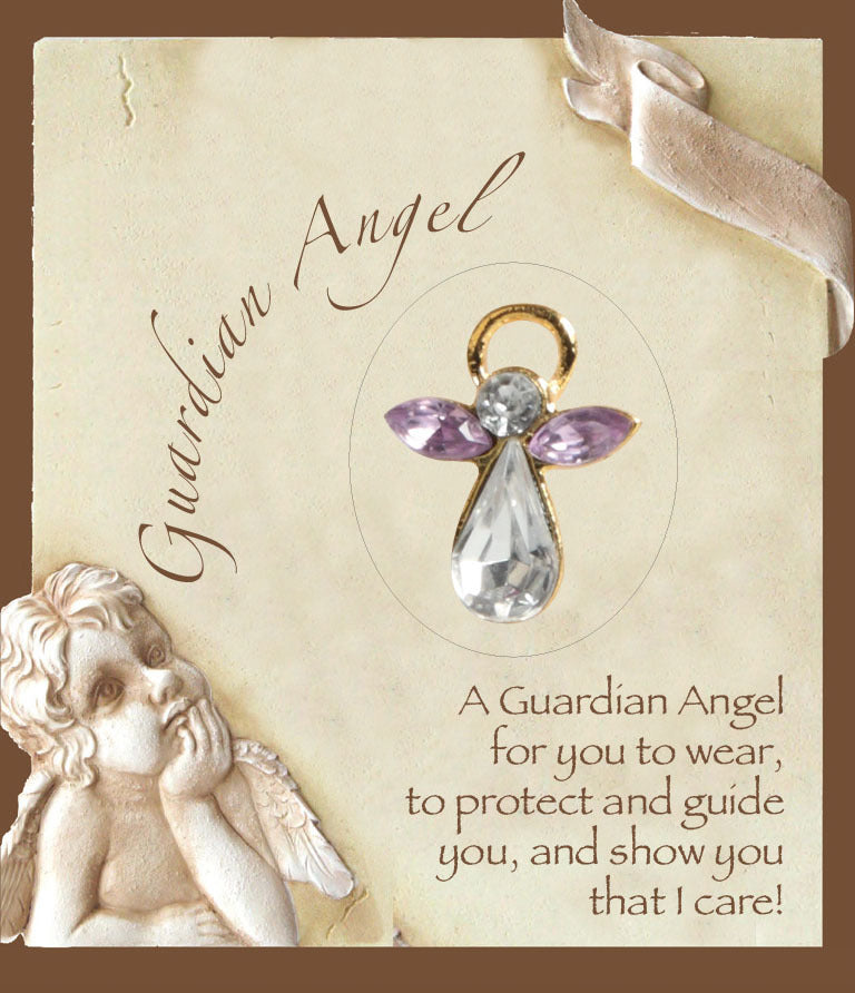 Guardian Angel Birthstone Lapel Pin - June