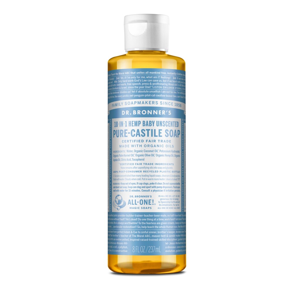 Dr Bronner's Liquid Soap 237ml - Baby Unscented