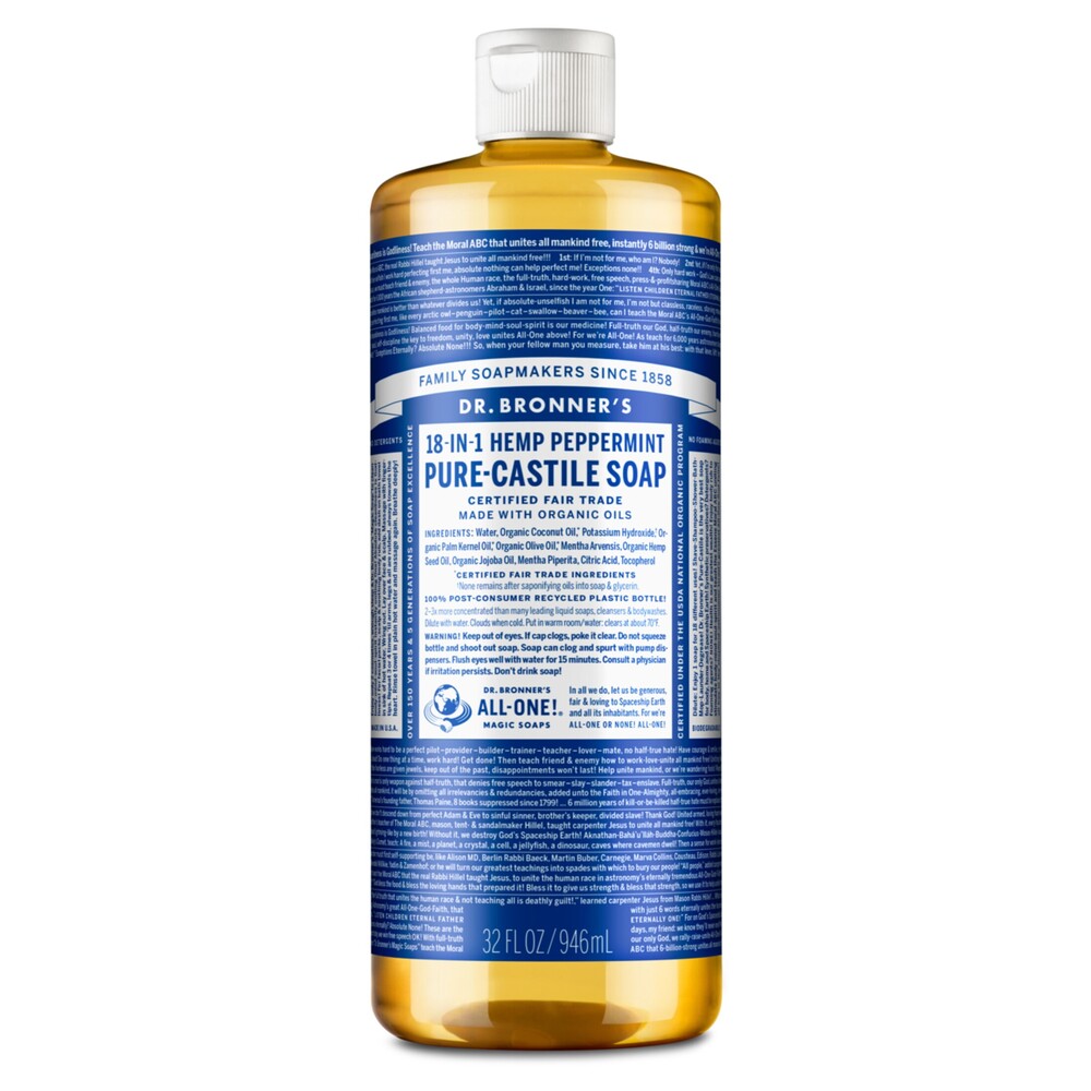 Dr Bronner's Liquid Soap 946ml - Peppermint