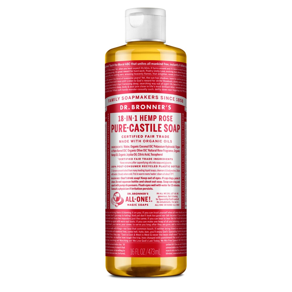Dr Bronner's Liquid Soap 473ml - Rose