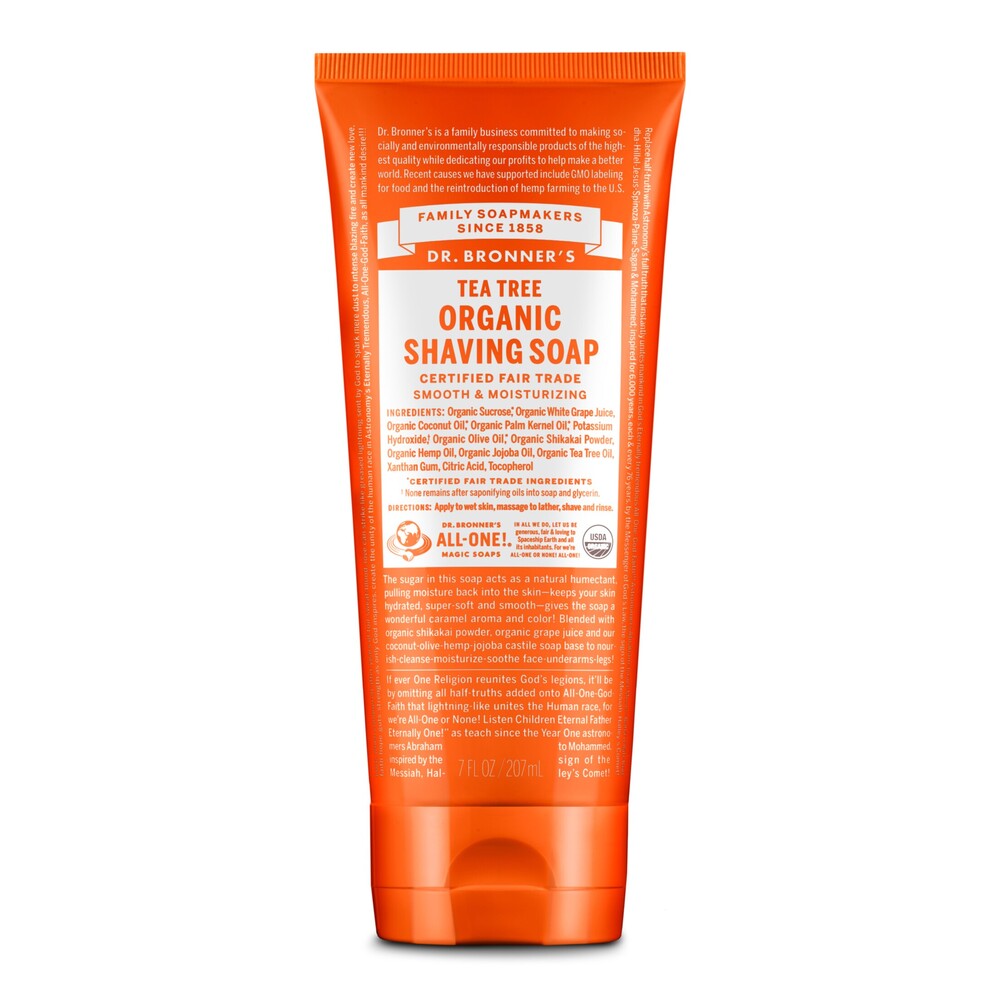 Dr Bronner's Shaving Soap 207ml - Tea Tree