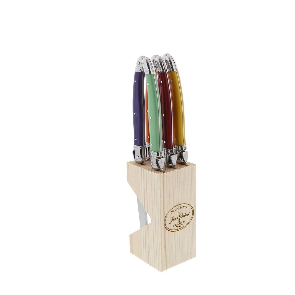 Jean Dubost Laguiole Maison - 6pc Steak Knife Set Mixed Colours