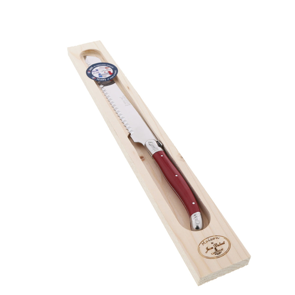Jean Dubost Laguiole Maison - Bread Knife Red Mixed Colours