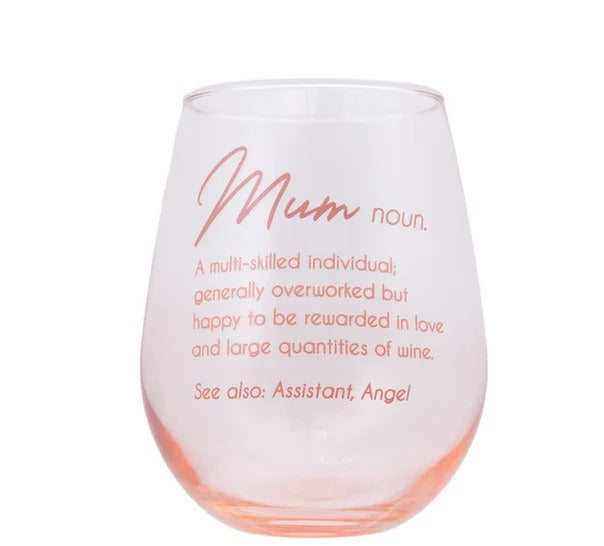 Mother's Day by Splosh - Stemless Wine Glass