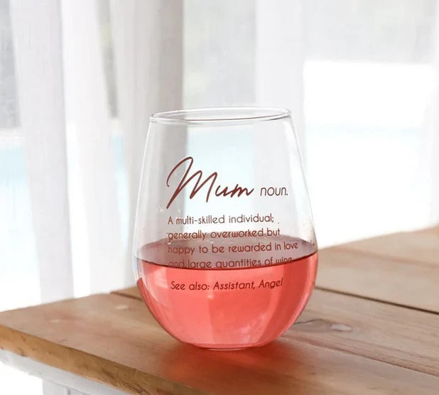 Mother's Day by Splosh - Stemless Wine Glass