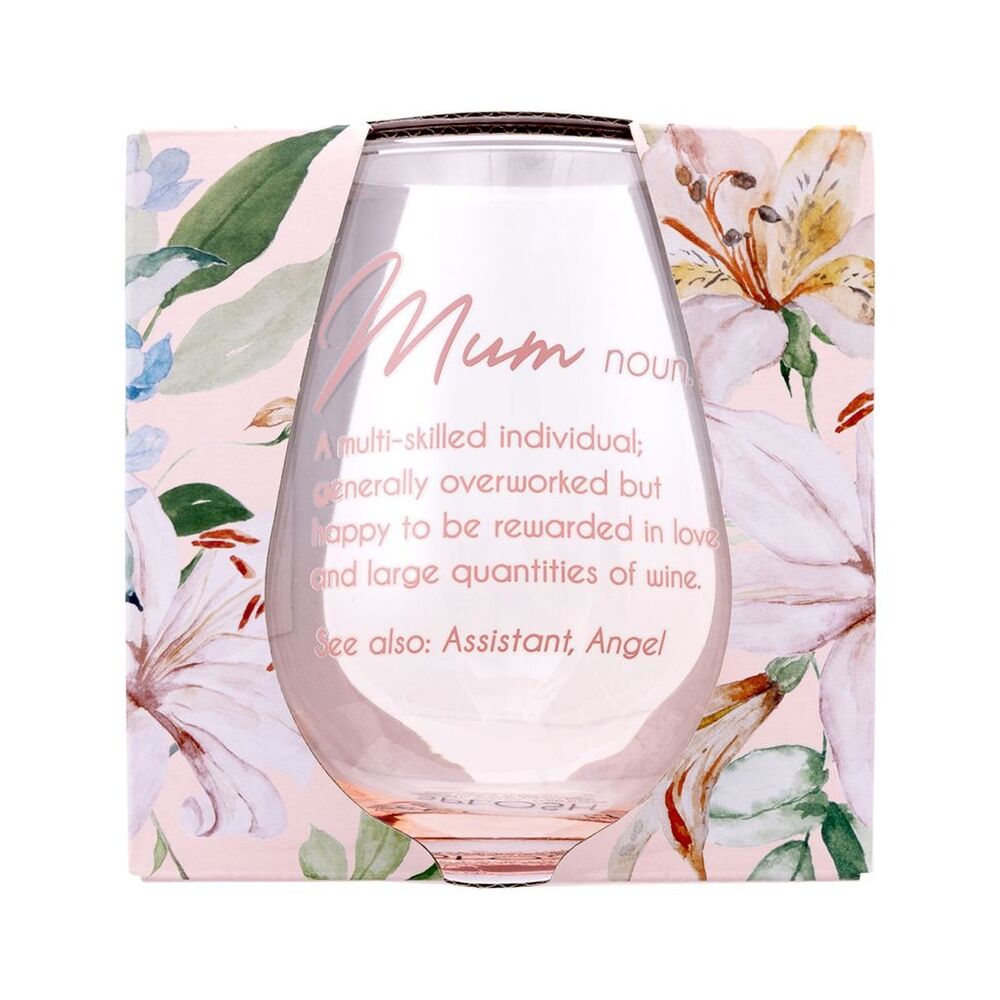 Mother's Day by Splosh - Stemless Wine Glass