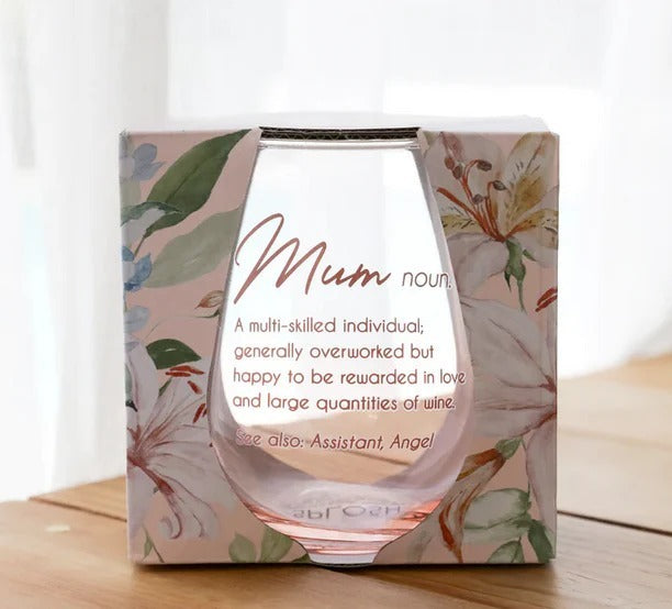 Mother's Day by Splosh - Stemless Wine Glass