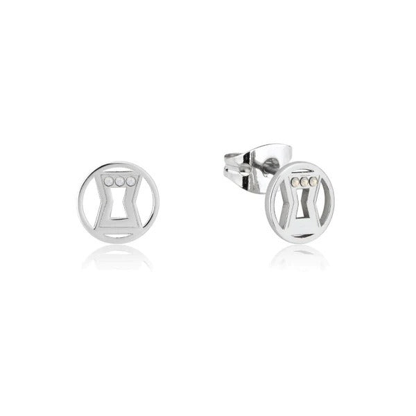 Couture Kingdom - Marvel - Black Widow Stud Earrings Silver